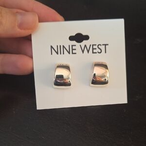 Nine West Shiny Silver Stud Earrings